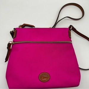 Dooney & Bourke fushia fabric crossbody.